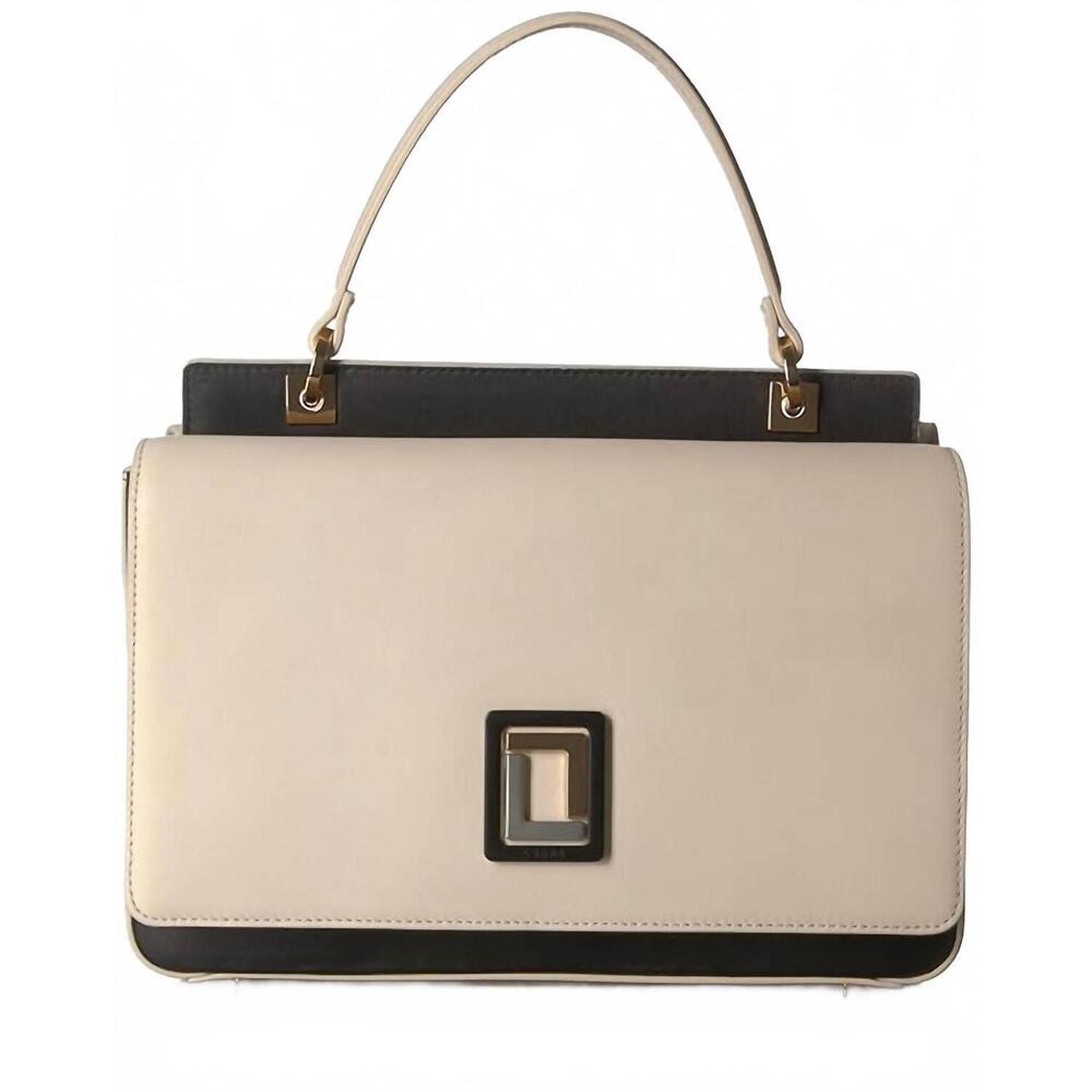 NEW LUANA ITALY women's sofia mini satchel in creme brule